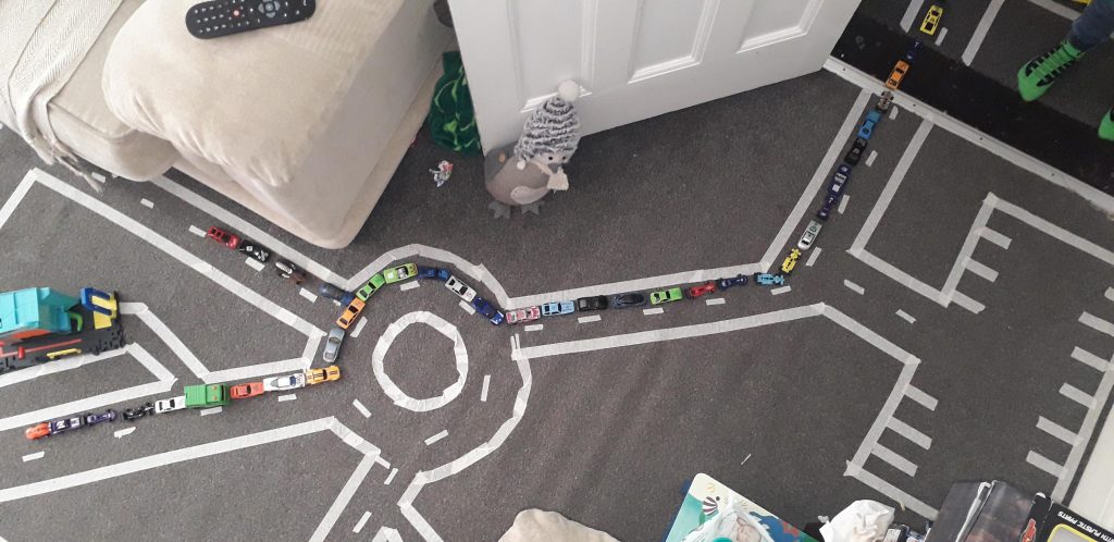Tape Road for Toddlers That is Super Quick and Simple - HOAWG
