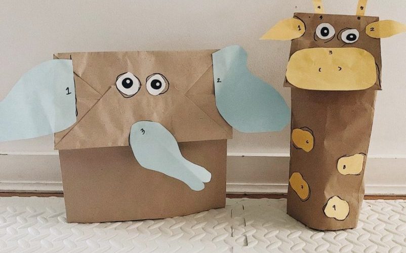 How to make Paper Bag Animal Puppets - Housebound with Kids